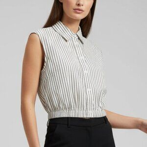 NWT REVOLVE We Wore What sleeveless popover top pinstripe S